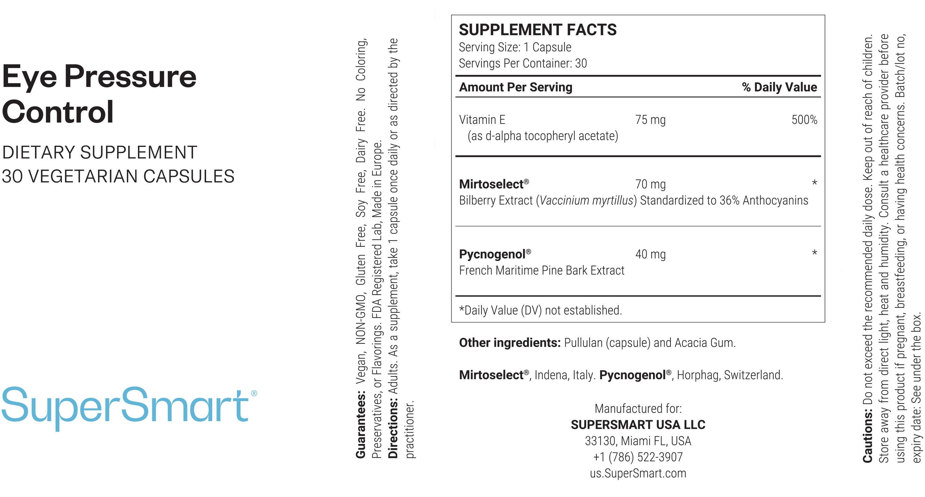 Eye Pressure Control Supplement