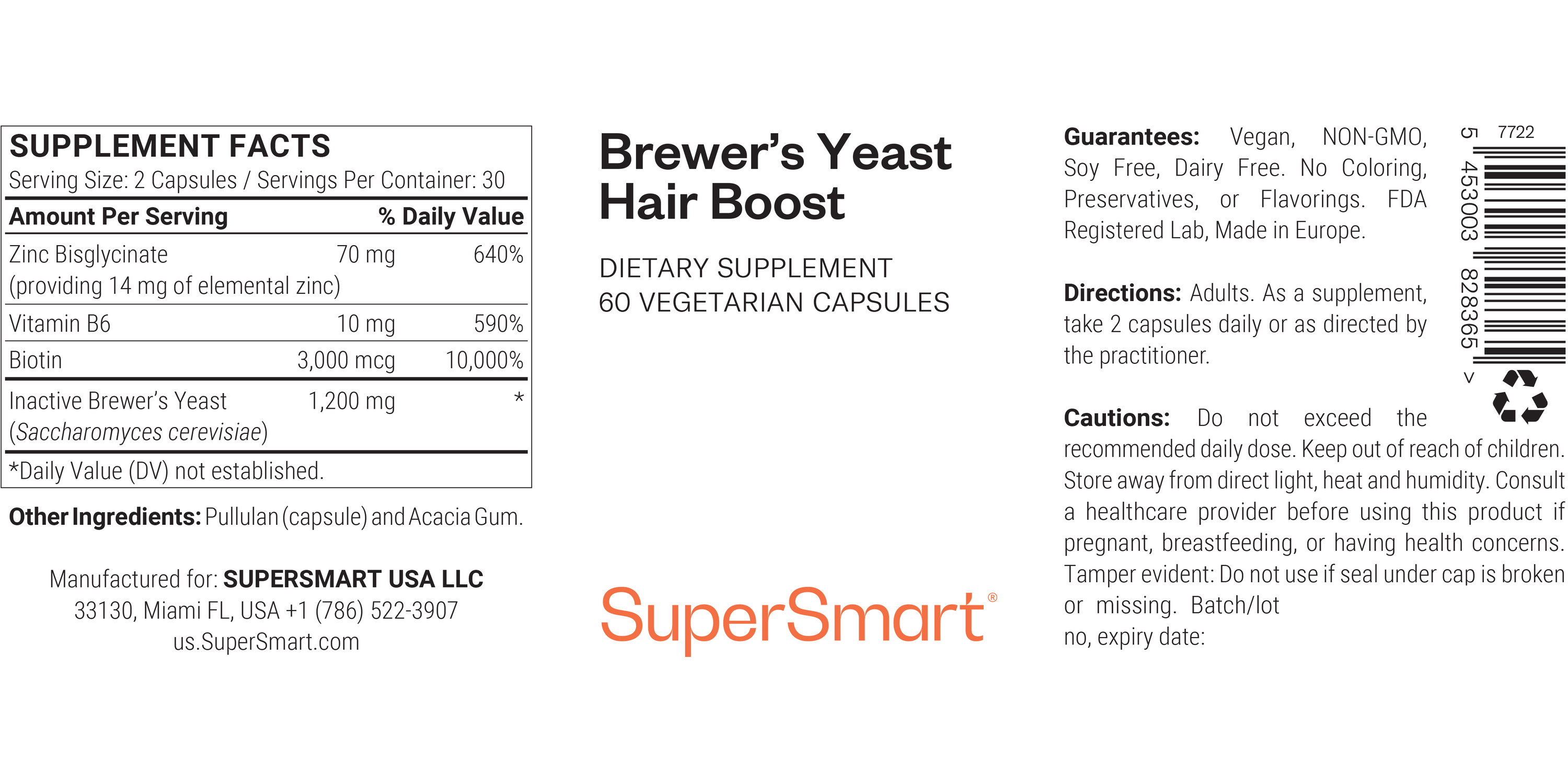 Brewer's yeast for the hair